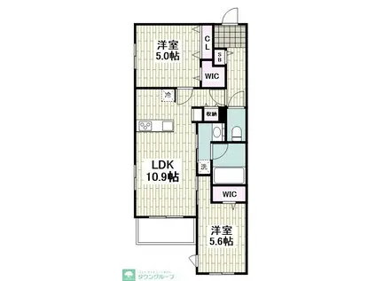 湘南台メゾンフォーサイト(2LDK/1階)の間取り写真