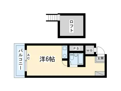 シティパレス芝辻(ワンルーム/3階)の間取り写真