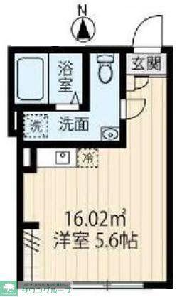 東武伊勢崎線 竹ノ塚駅 徒歩4分 4階建 築1年(ワンルーム/1階)の間取り写真
