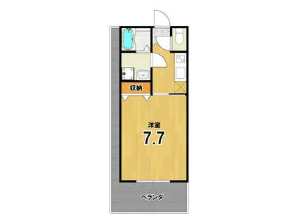 茶山HATCH(1K/1階)の間取り写真