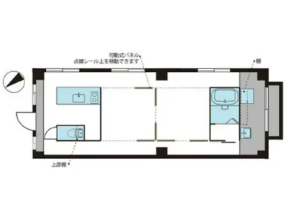 BELLTREE水木通(ワンルーム/3階)の間取り写真