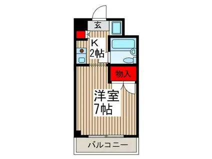 グレース蔵前(1K/2階)の間取り写真