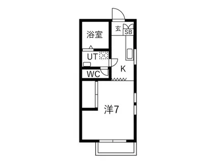 アネックスSAKURA(1K/2階)の間取り写真