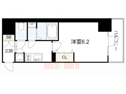 アドバンス神戸セラフィム(1K/4階)の間取り写真