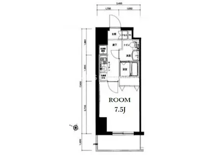 アイル東京向島(1K/7階)の間取り写真