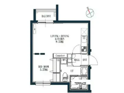 QUADOR桜並木 クアドールサクラナミキ(1LDK/4階)の間取り写真