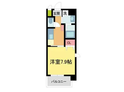 GLORYKISERA(1K/4階)の間取り写真