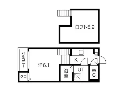 ハーモニーテラス平針IV(1K/1階)の間取り写真