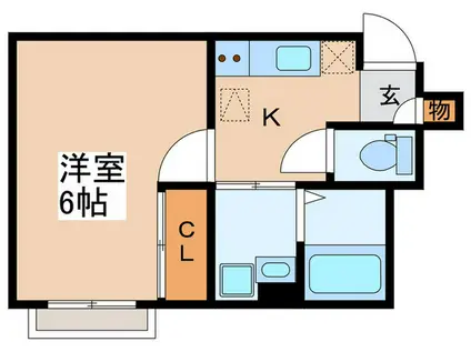 フォンテーヌ久我山(1K/1階)の間取り写真