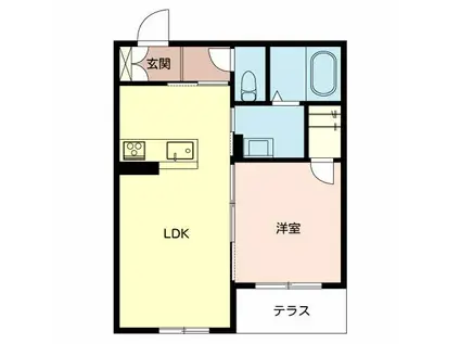 レア メゾン(1LDK/1階)の間取り写真
