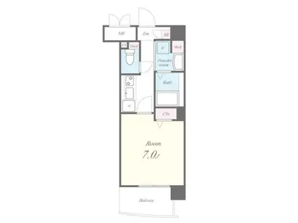 Y-SAP(1K/4階)の間取り写真