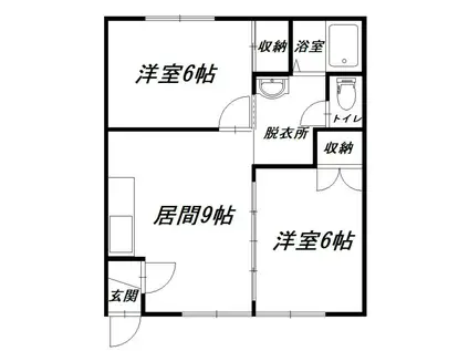 パレスラフォーレ(2LDK/2階)の間取り写真