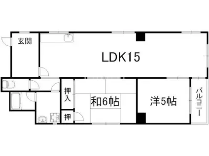 ヒゴエグゼクティブビル(2LDK/3階)の間取り写真