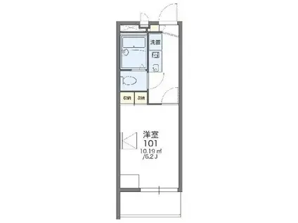 レオパレスさくらブリッサ(1K/2階)の間取り写真