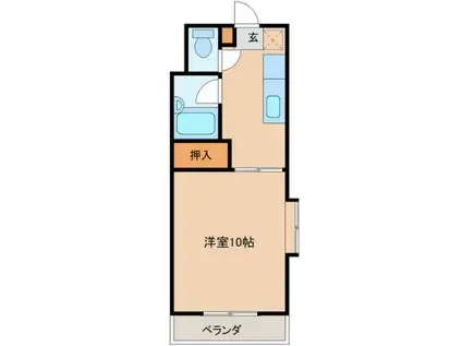 プラザ伏木(1K/4階)の間取り写真
