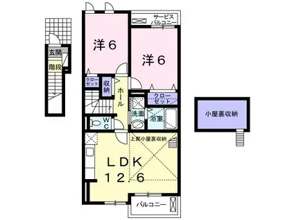 シャルマン・ジョイ(2LDK/2階)の間取り写真