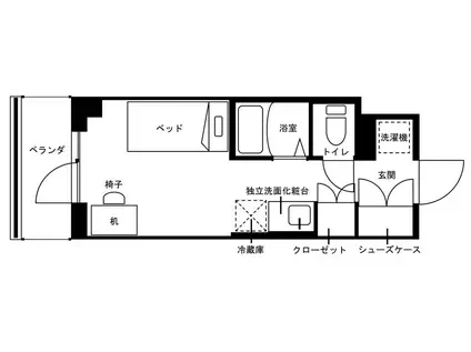 MIRAIフォレスタ仙台青葉通(ワンルーム/11階)の間取り写真
