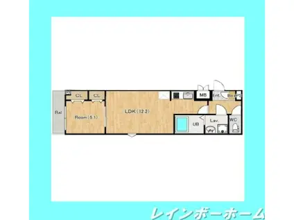 ジーメゾン我孫子青山台(1LDK/1階)の間取り写真