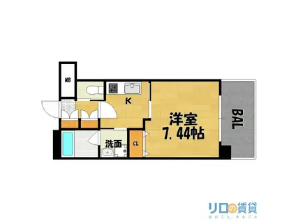 レジディア新大阪II(1K/7階)の間取り写真