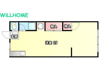丸富ビル(ワンルーム/3階)の間取り写真