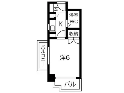 CASA NOAH名古屋I(1K/5階)の間取り写真