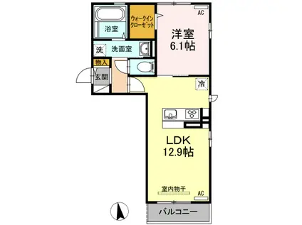 アル・ソーレ住吉(1LDK/3階)の間取り写真