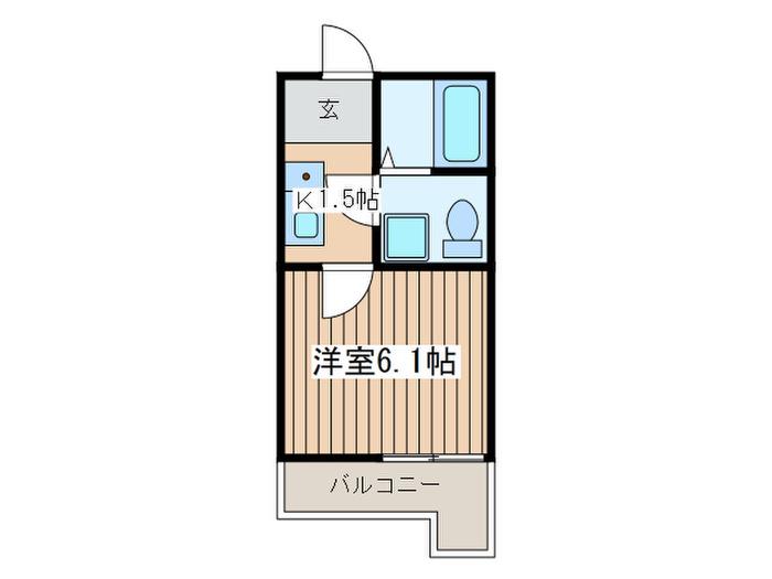 STAZIONE MINAMI RINKAN(1K/2階)の間取り写真