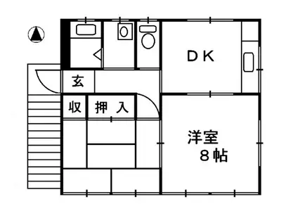 マンション原田(2DK/2階)の間取り写真