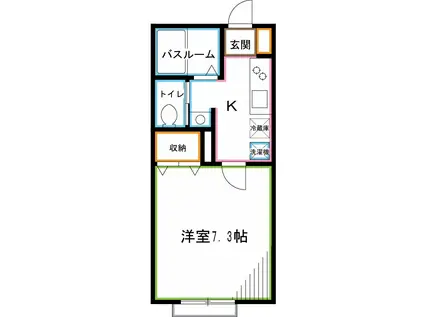 エスペランサ南荻窪(1K/2階)の間取り写真