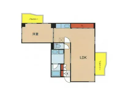 シティパレス富士見町(1LDK/10階)の間取り写真