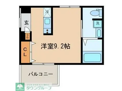 ルナビアンカ(ワンルーム/1階)の間取り写真