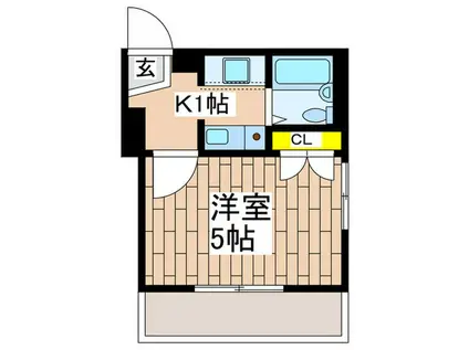 アルファ弘明寺(1K/2階)の間取り写真
