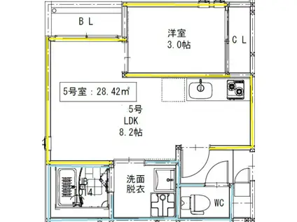 G-SMART CHARMANT(1LDK/2階)の間取り写真
