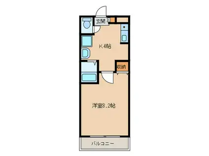 シェルグランデ(1K/3階)の間取り写真