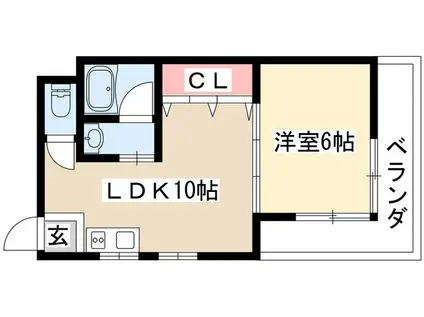 コーポヒョーカ(1LDK/3階)の間取り写真