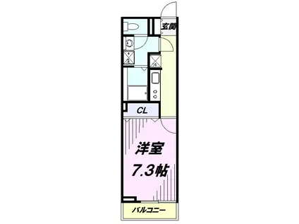 シャルマン・エスポワール(1K/1階)の間取り写真
