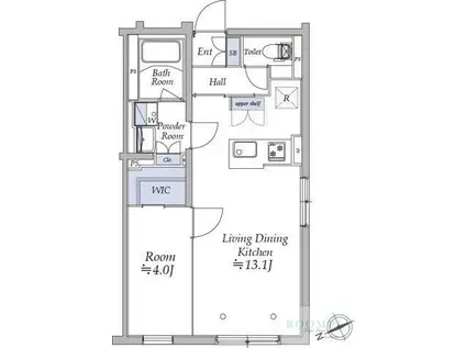 アトリオフラッツ中野新井薬師(1LDK/3階)の間取り写真