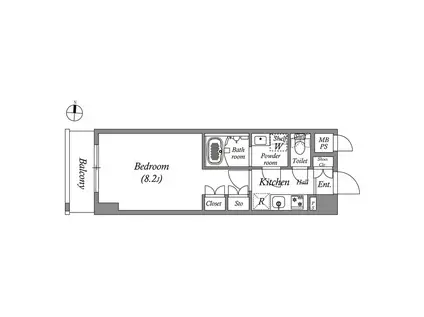GRAN PASEO本所吾妻橋(1K/4階)の間取り写真