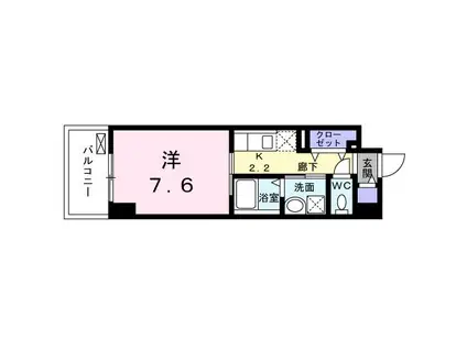 KO-KI おもろ(1K/4階)の間取り写真