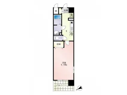 第23友建ビル(1K/4階)の間取り写真