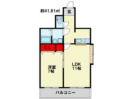 堺町センタービル(1LDK/13階)の間取り写真