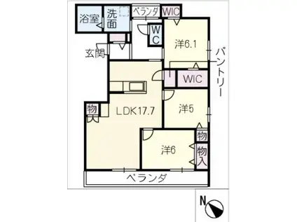 LUMETO春岡(3LDK/2階)の間取り写真