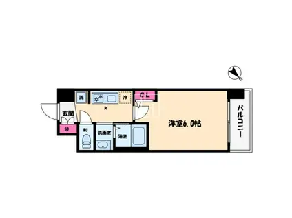 ザ・ウエストマークシティプレミアム(1K/3階)の間取り写真