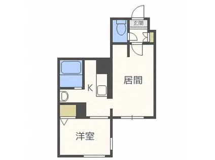 フレンズN20(1LDK/4階)の間取り写真