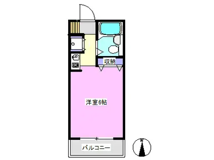 ラフォーレナミキ(ワンルーム/2階)の間取り写真