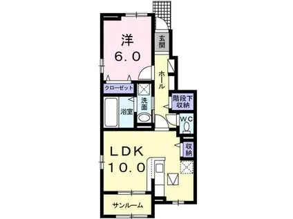 メゾン-8道明寺(1LDK/1階)の間取り写真