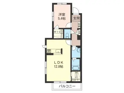 ボンヌールエムズ(1LDK/2階)の間取り写真