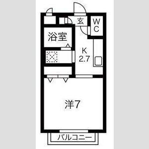 ノースエイト柏木(ワンルーム/1階)の間取り写真