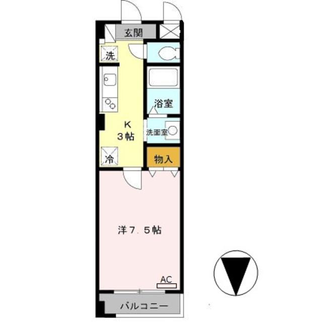 エルロード住吉7号館(1K/1階)の間取り写真