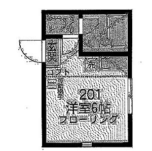 ユナイトシー(ワンルーム/2階)の間取り写真